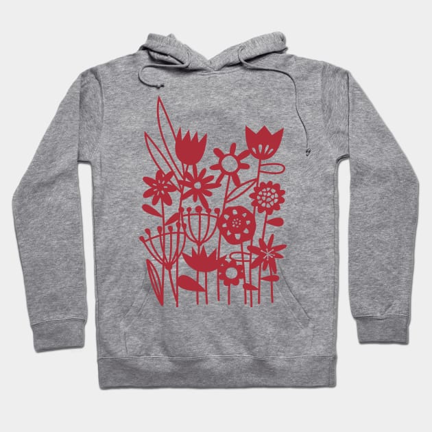Flower Meadow Papercut Hoodie by NicSquirrell